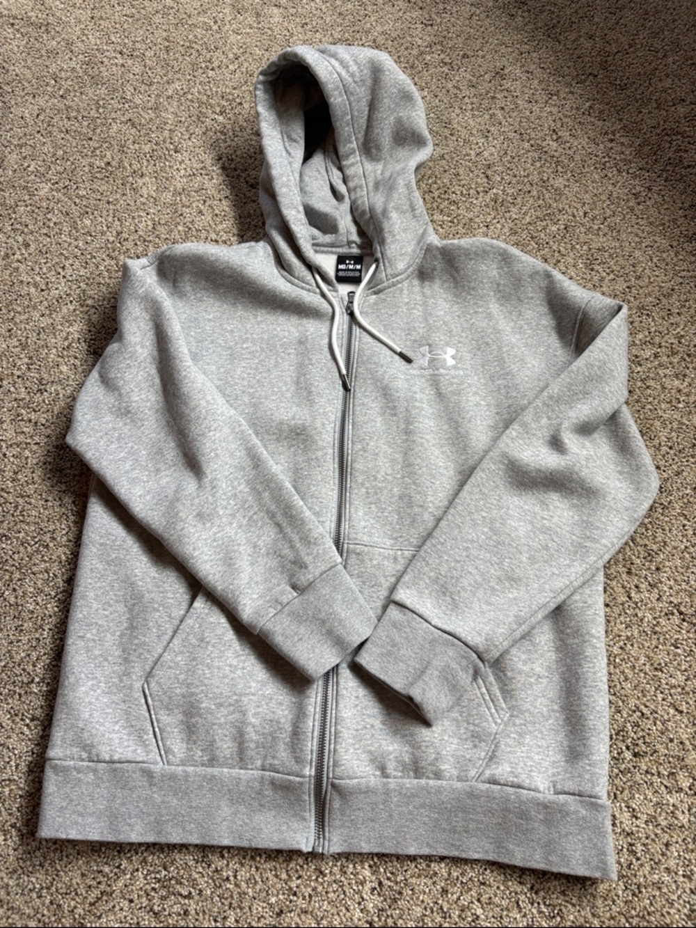 Under Armour Light Gray Men's Full Zip Hoodie